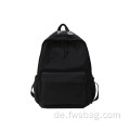 Einfacher Stil Luftkissen -Gurte Ladies Backpack Custom Print Nylon School Tasche